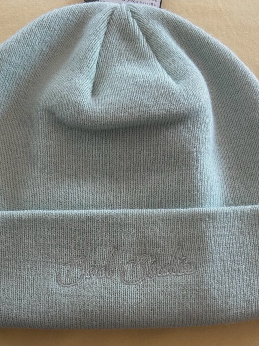 Bad Birdie Script Beanie One Size Unisex Adult NEW Mint Green